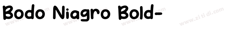 Bodo Niagro Bold字体转换
